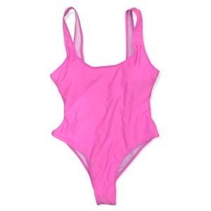 Pink One Piece Bathing Suit